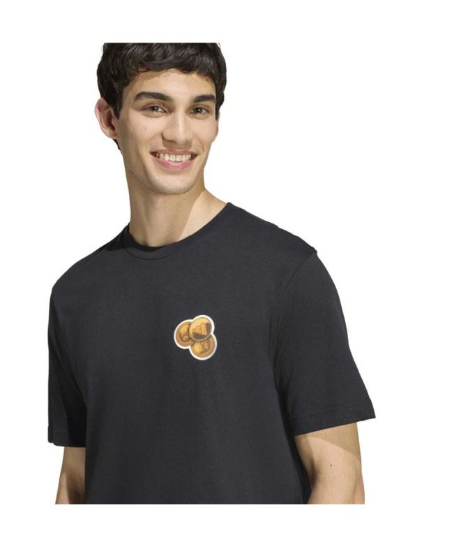 Camiseta preta Homem adidas Gum