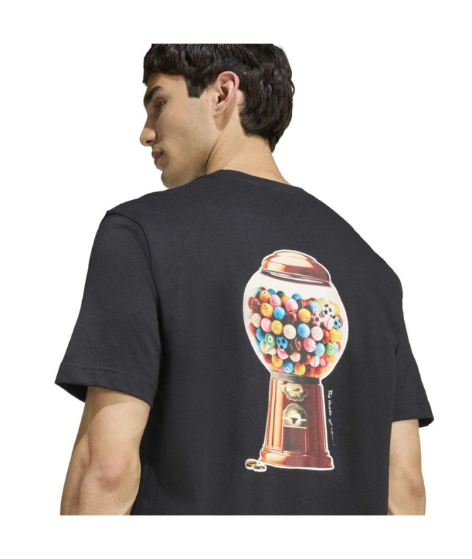 Camiseta preta Homem adidas Gum