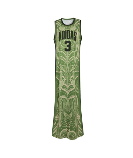 Vestido adidas Farm Prm Mulher Fitness Verde/Preto