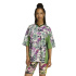 Camiseta Mulher adidas Farm Prm Fitness Verde/Licr/Fucsem