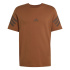 Camiseta Homem adidas Future Icons 3-Stripes na cor bronze