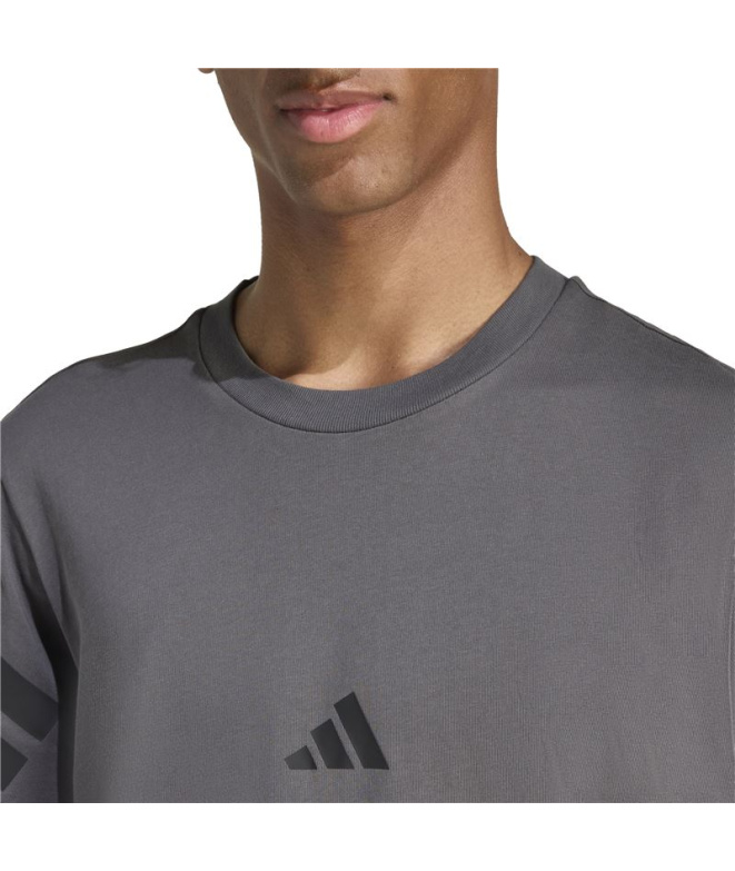 Camiseta Homem adidas Future Icons 3-Stripes cinza