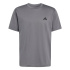 Camiseta Homem adidas Workout Essentials Feelready para Fitness cinza.
