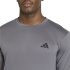 Camiseta Homem adidas Workout Essentials Feelready para Fitness cinza.