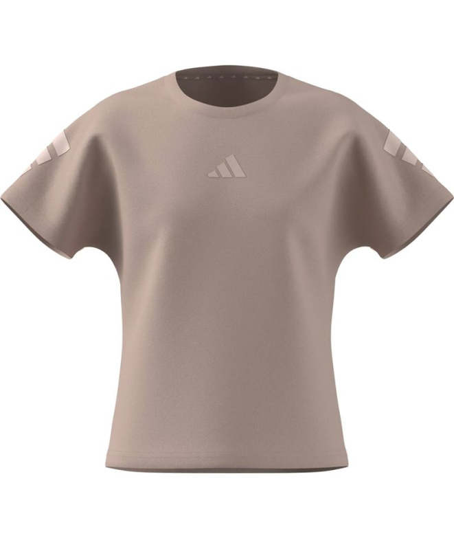 Camiseta adidas Jg Fi 3 Listras Menina Rosa