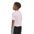 T-shirt Enfant adidas à grand logo rose/blanc