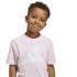 T-shirt Enfant adidas à grand logo rose/blanc