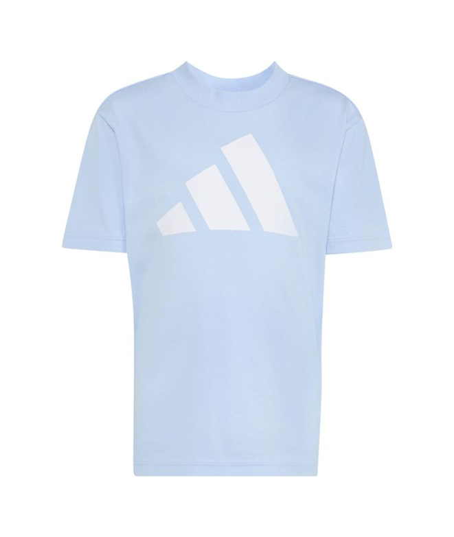 Camiseta Infantil adidas com logo grande, azul...