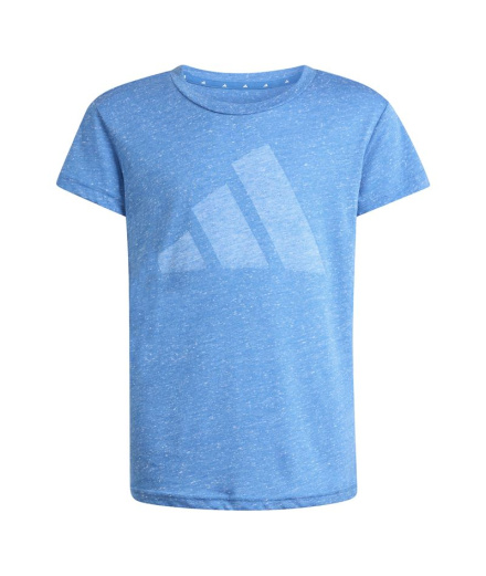 T-shirt adidas à grand logo Fille bleu/blanc