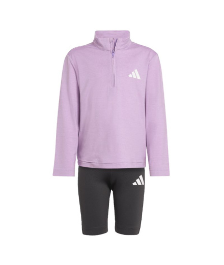 Conjunto Fitness adidas Set Infantil Roxo/Lavanda/Branco