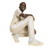 Calça Infantil Adidas Joggers Essentials, cor Crystal Linen/Branca