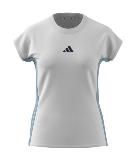 T-shirt shirt Femme adidas 3 bandes SJ WC blanc/bleu