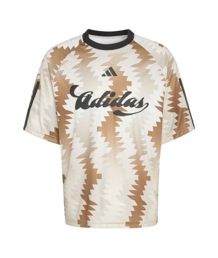 Camiseta Homem adidas Tiro Cg Aw Azul/Bros/Branco/Beimar