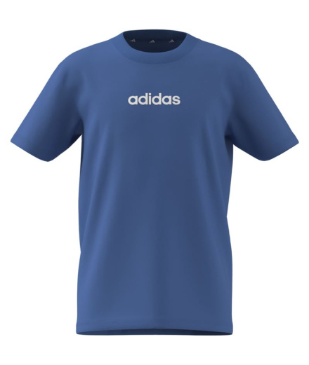 T-shirt Enfant adidas Linear 160 bleu/blanc