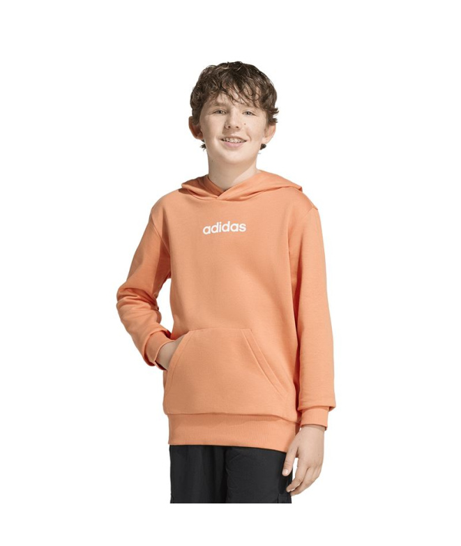 Sudadera adidas Linear Fl Hd Infantil Naos/Blanco