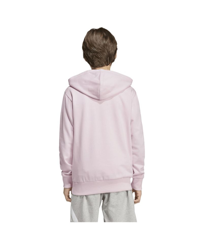 Sudadera adidas Linear Fl Hd Infantil Rosa/Blanco