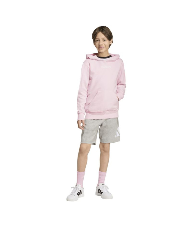 Sweat Enfant adidas Linear FL HD rose/blanc
