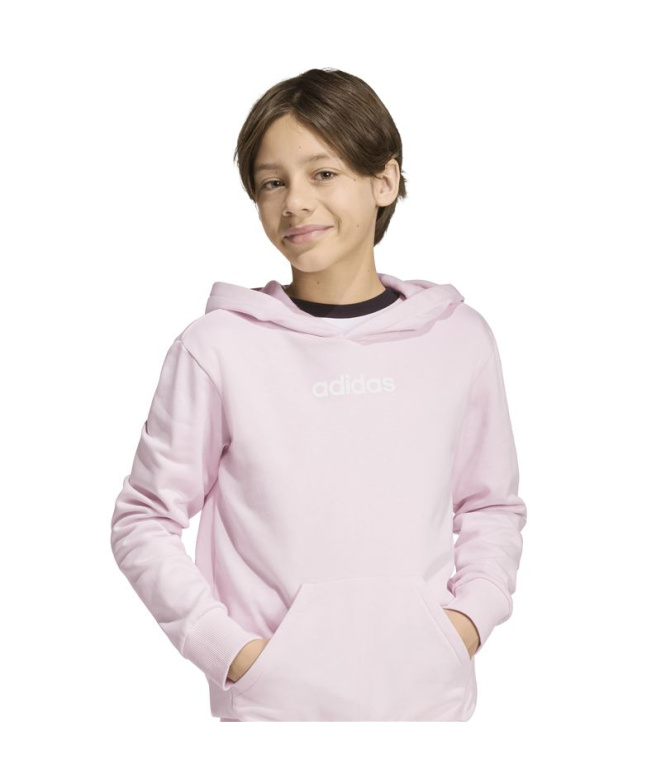 Sweat Enfant adidas Linear FL HD rose/blanc