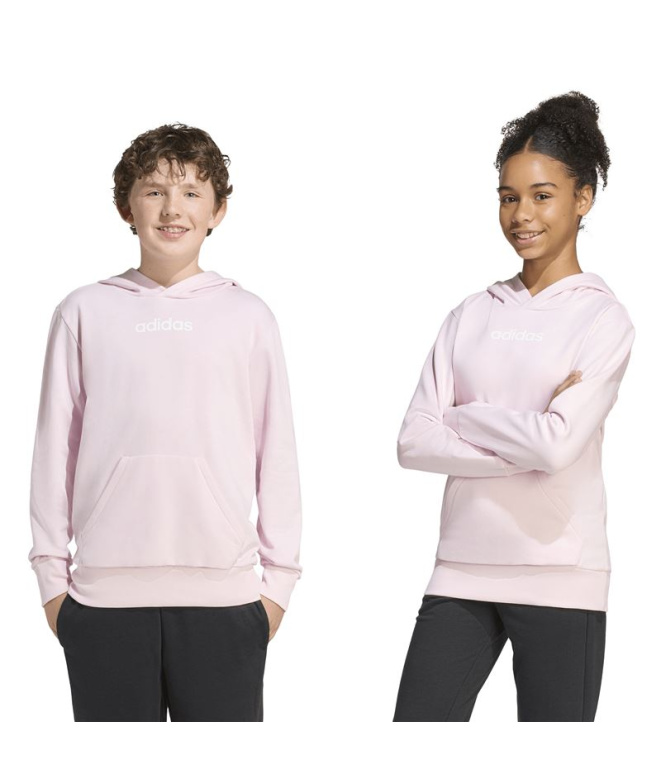 Sweat Enfant adidas Linear FL HD rose/blanc