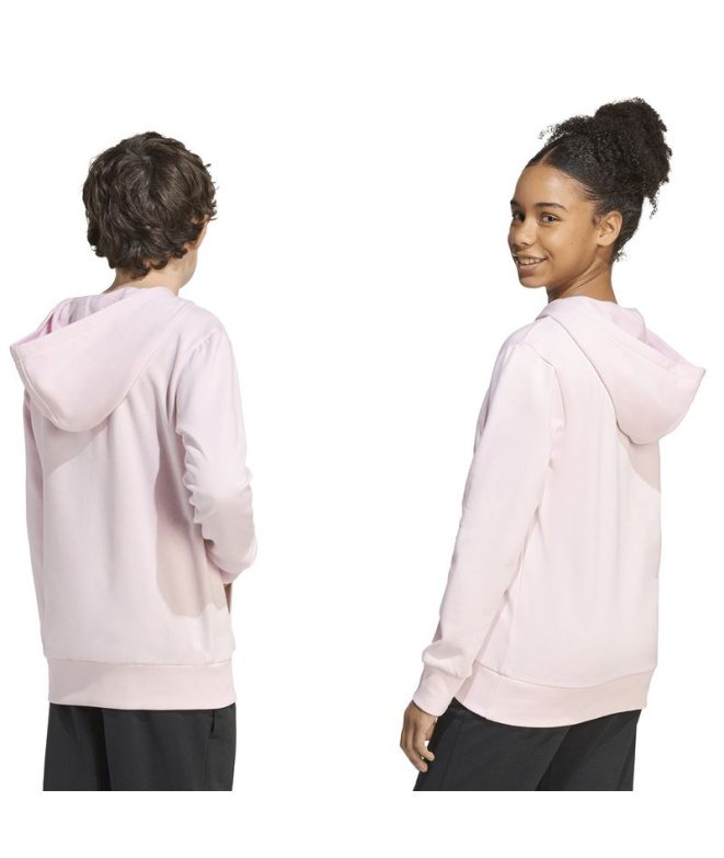 Sudadera adidas Linear Fl Hd Infantil Rosa/Blanco