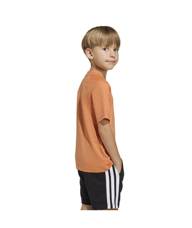 T-shirt Enfant adidas LK Linear 160 Naos/Blanc