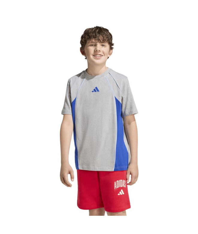 Camiseta Infantil adidas CB Brgrin/Azul/Azul