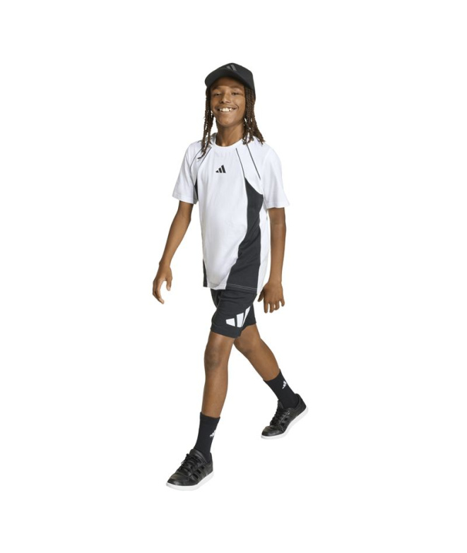 T-shirt adidas CB Enfant , blanc/noir/gris