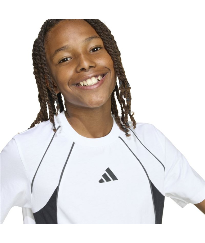 T-shirt adidas CB Enfant , blanc/noir/gris
