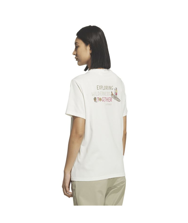 Camiseta de Montaña adidas Mt Gfx Mujer Blanco