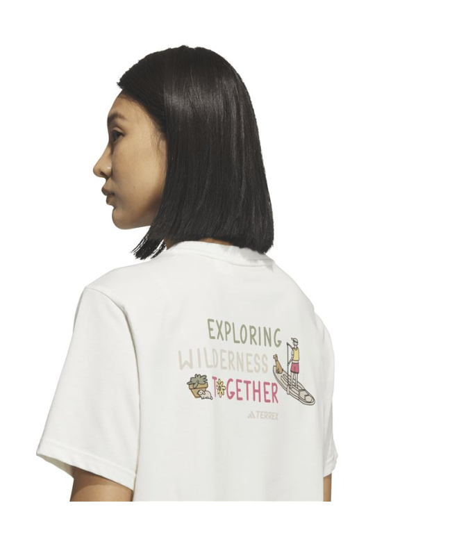 Camiseta de Montaña adidas Mt Gfx Mujer Blanco