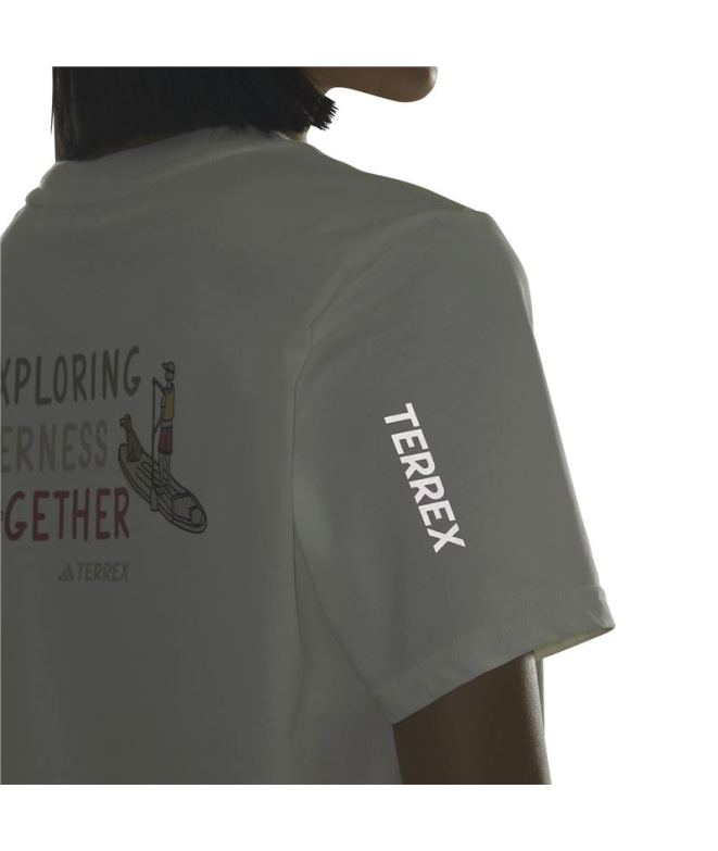 Camiseta de Montaña adidas Mt Gfx Mujer Blanco