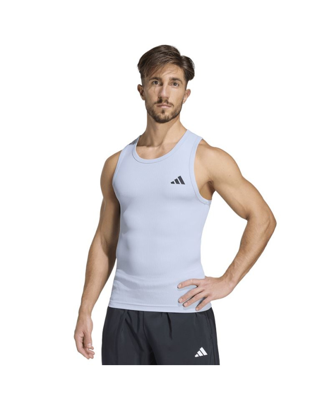Camiseta Fitness adidas Po Es Rib, Homem cinza.