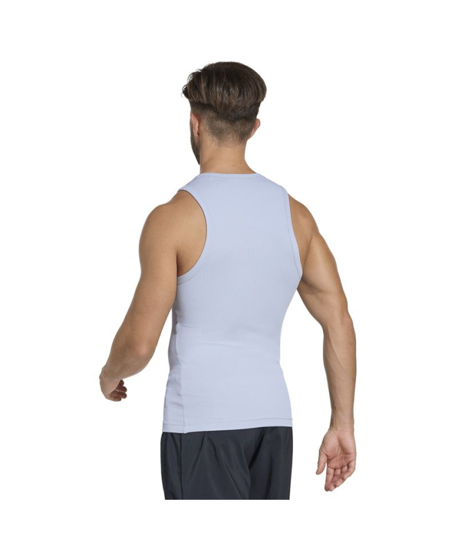 Camiseta Fitness adidas Po Es Rib, Homem cinza.