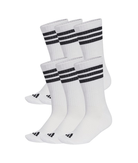 Calcetines adidas 3Stripes Ess Crw 6P Blanco/Negro