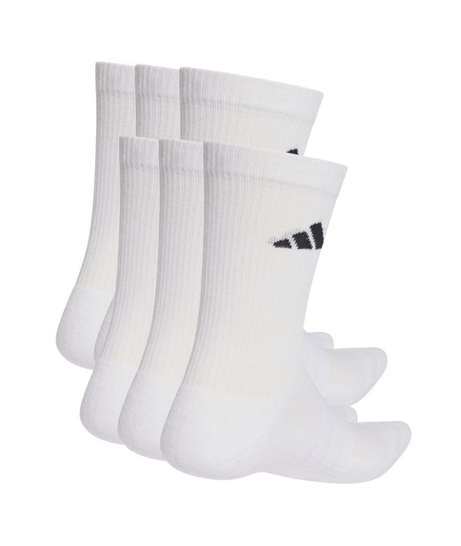 Chaussettes adidas Ess Crw 6Pp blanches/noires
