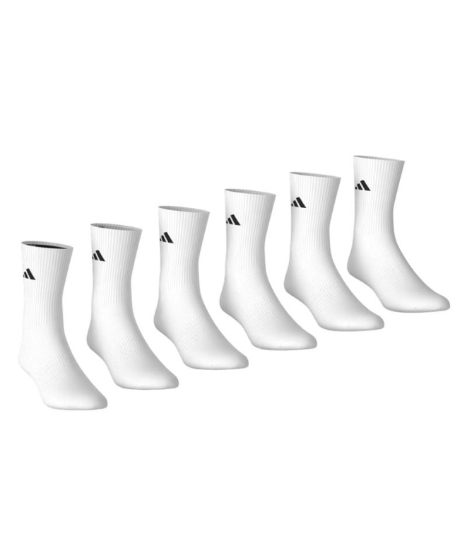 Chaussettes adidas Ess Crw 6Pp blanches/noires