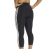 Calça legging adidas Opt ES 3-Stripes 3/4 Fitness Malhas Mulher , preto/branco