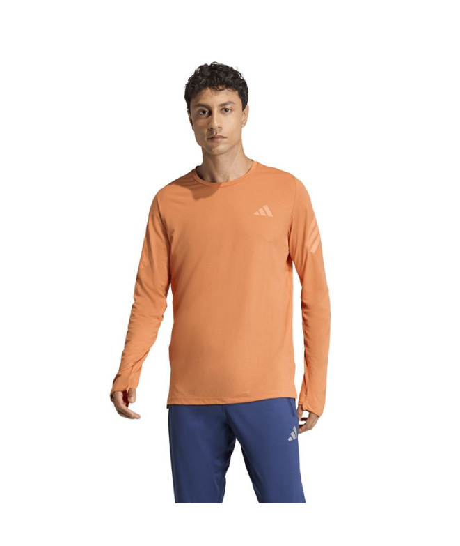 Chemise Running orange Adidas Adi365/ LS Homme