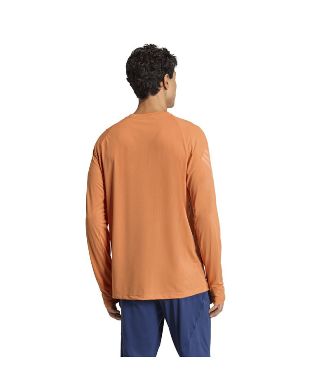 Chemise Running orange Adidas Adi365/ LS Homme