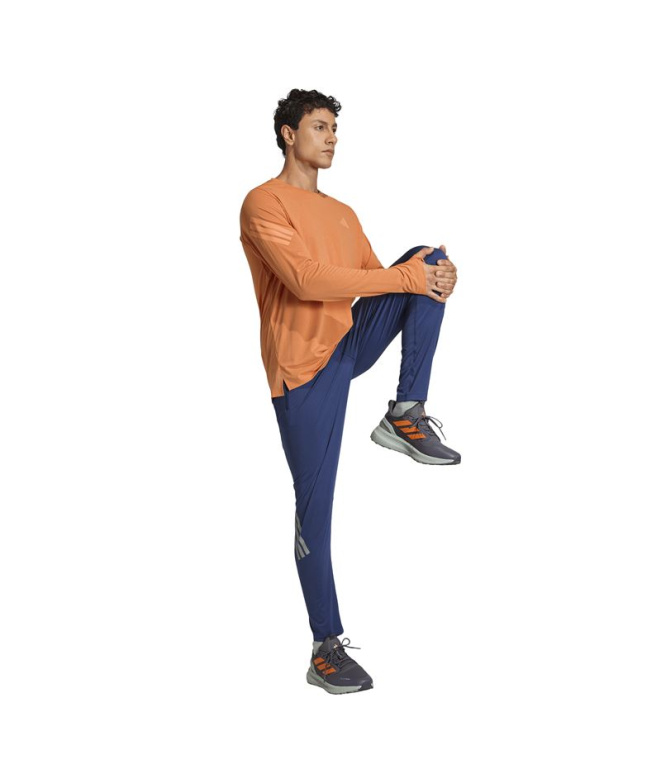 Chemise Running orange Adidas Adi365/ LS Homme