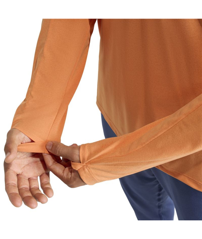 Chemise Running orange Adidas Adi365/ LS Homme