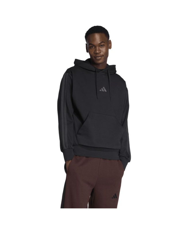 Homem adidas 3Stripes FL HD, Moletom /carbono