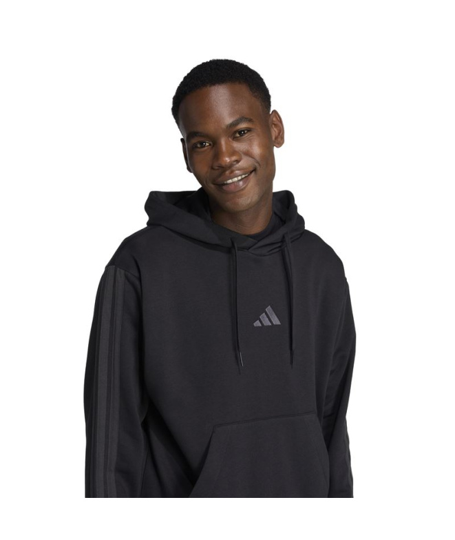 Homem adidas 3Stripes FL HD, Moletom /carbono