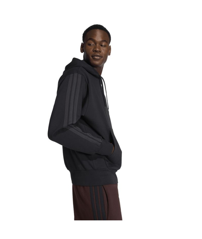 Homem adidas 3Stripes FL HD, Moletom /carbono
