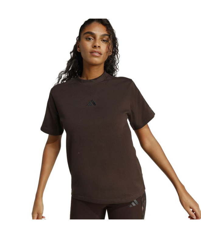 Camiseta adidas Aop 3 Stripes Mulher (Caau/Multco)