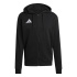 Moletom Futebol Homem adidas Entrada26 com zíper frontal, preto/branco