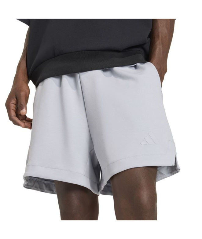 Calça adidas Soft Lux Short Homem Halo Prata