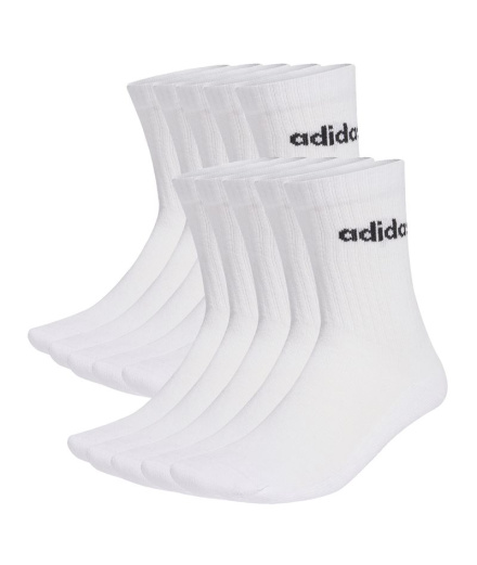 Chaussettes adidas Linear Crew 10P blanches/noires