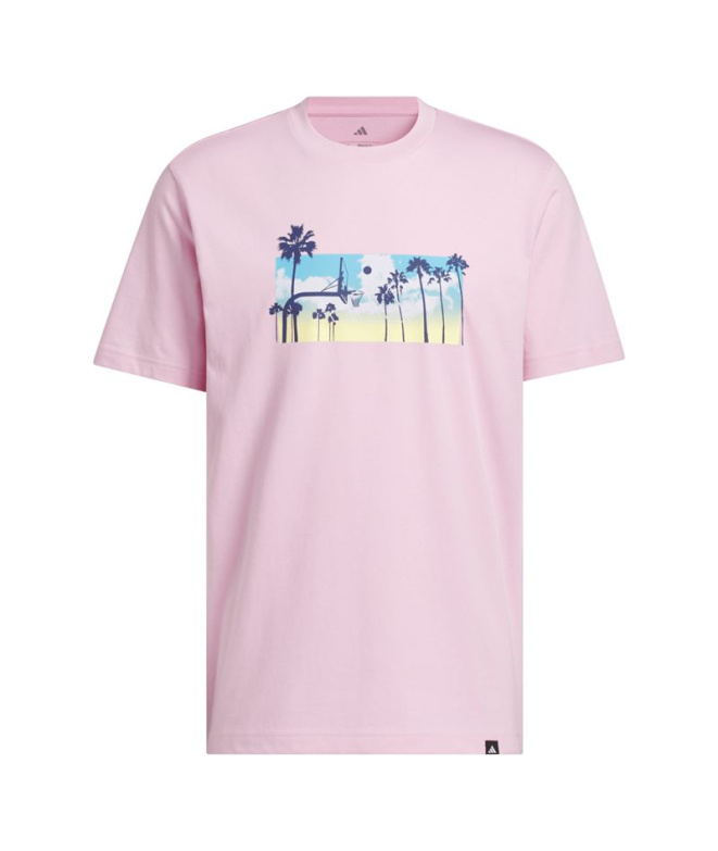 Camiseta rosa Homem adidas Photorl Crt