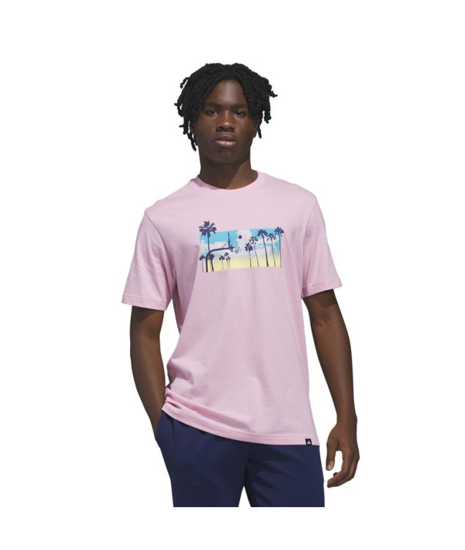 Camiseta rosa Homem adidas Photorl Crt
